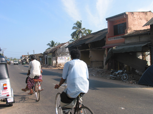 Post-tsunami street scene