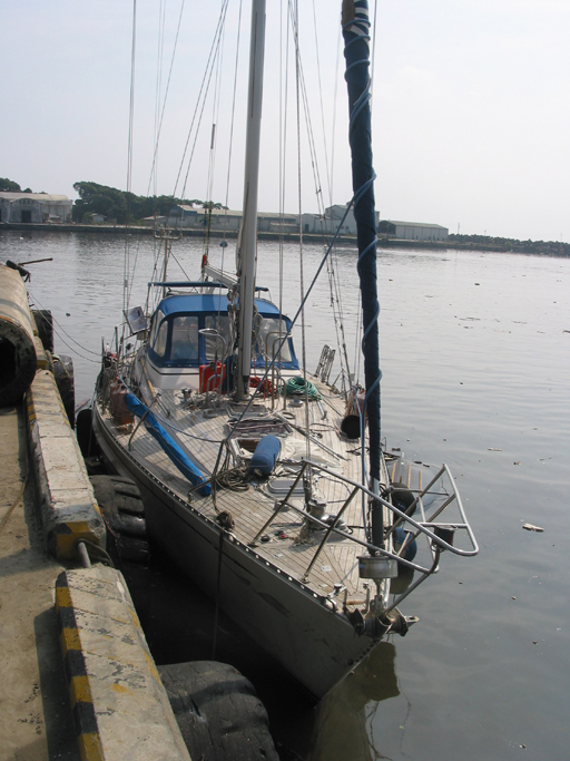 Callisto lying at the end of the clinker pier