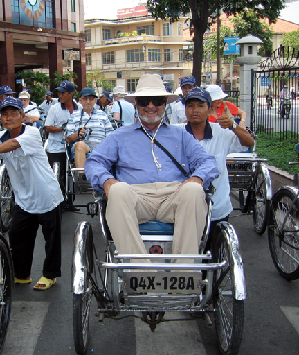 Walt in a cyclo