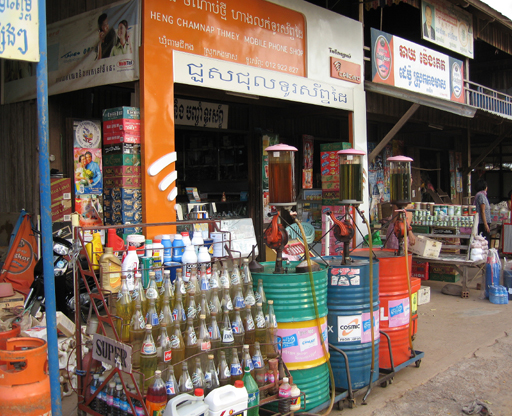 Filling station in Chong Koh village