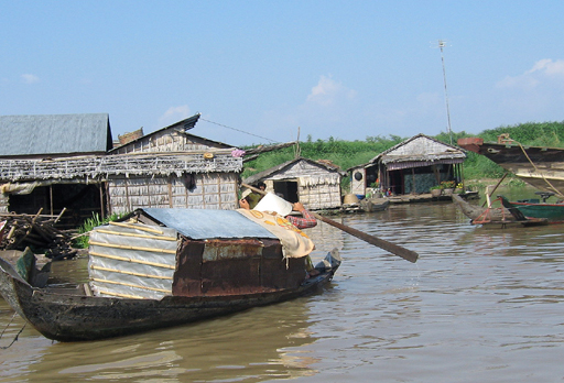 Sampan in Kampong Chhnang Village