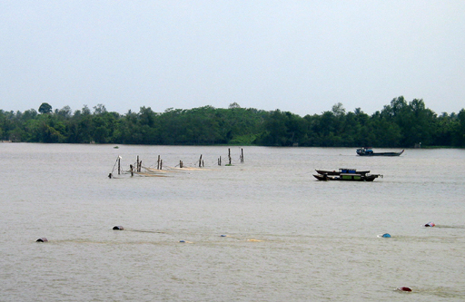 Fishing nets on the Mekong