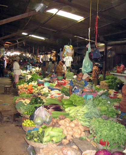 Vegetables in the market at Siem Reap